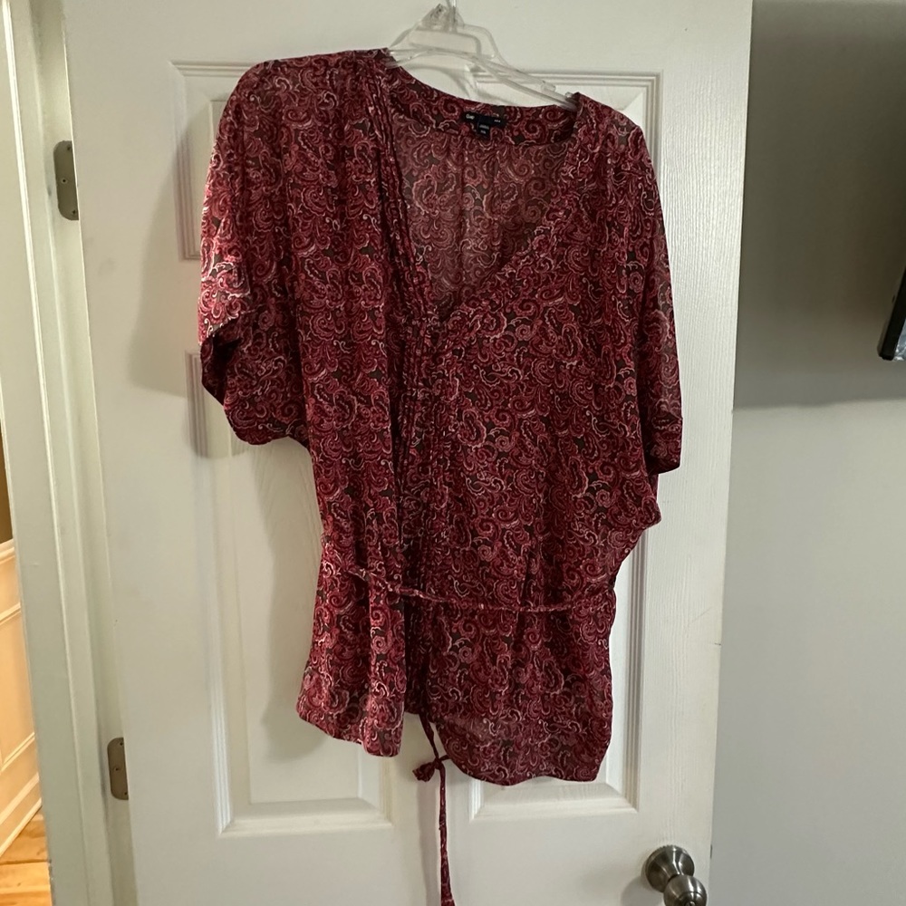 XXL Gap Paisley Dolman Sheer Top